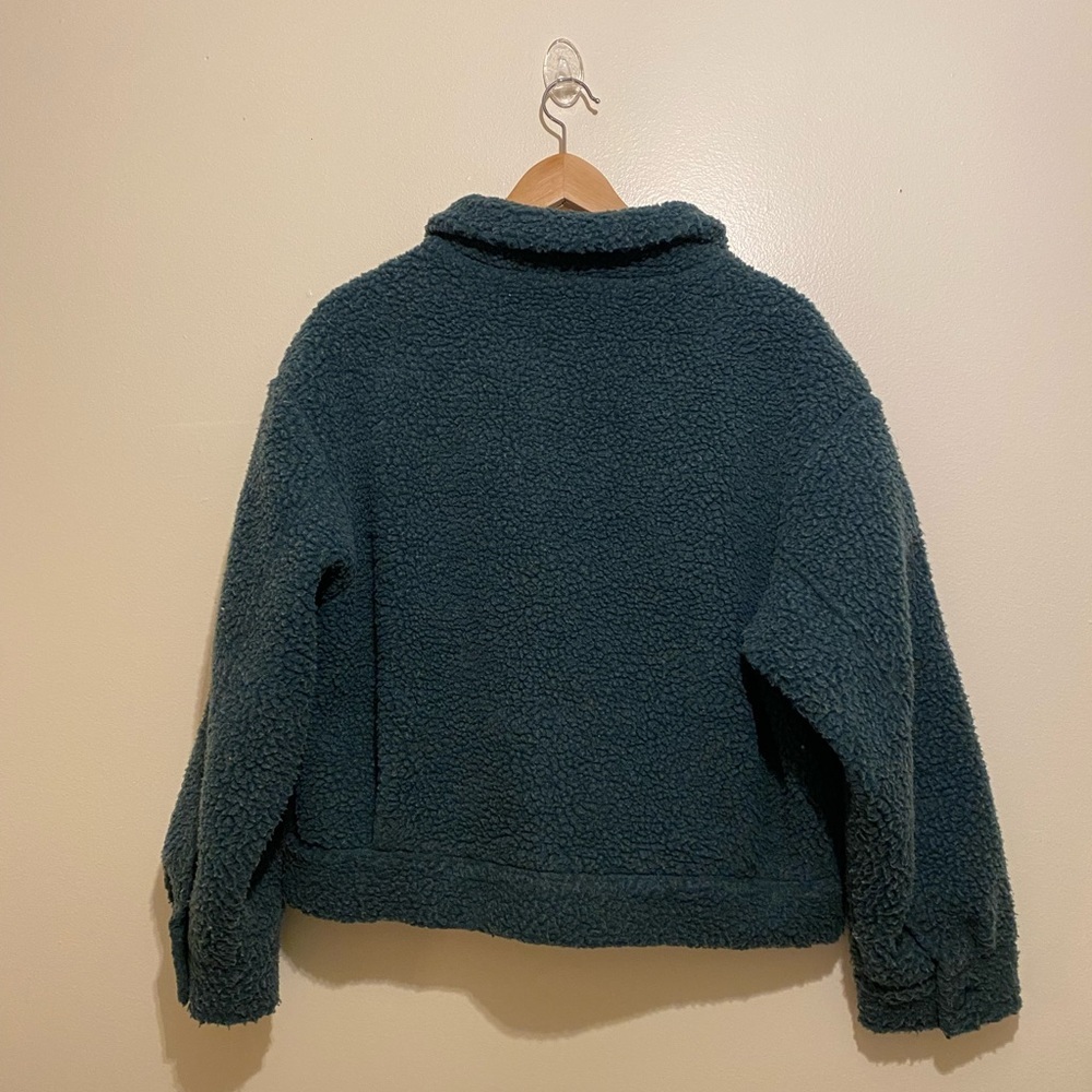 American Eagle Sharm Dark Teal Teddy Jacket. Size S - Picture 5 of 10
